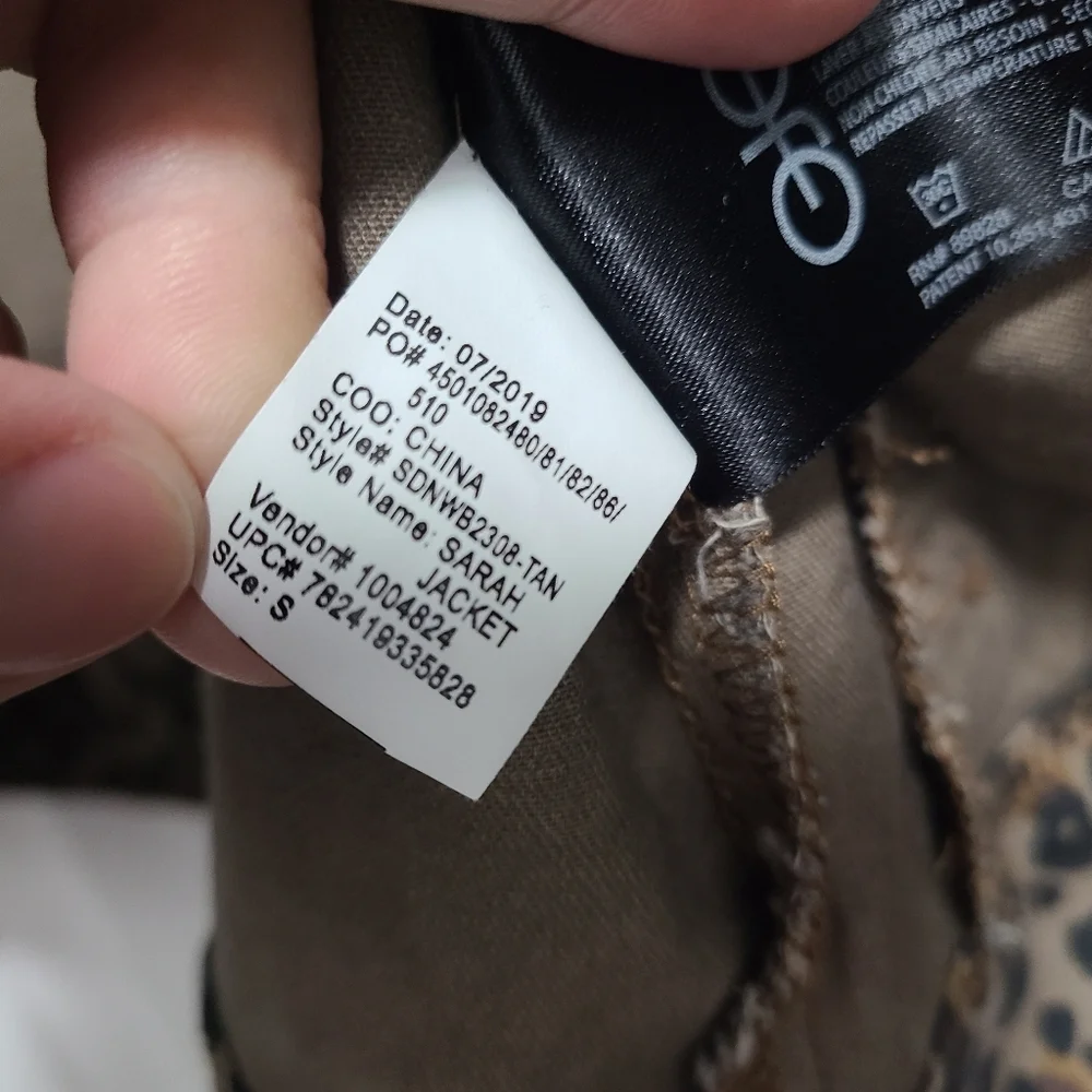 Nine‎ West Sarah Denim Jacket In Tan Bengal Bonanza Small